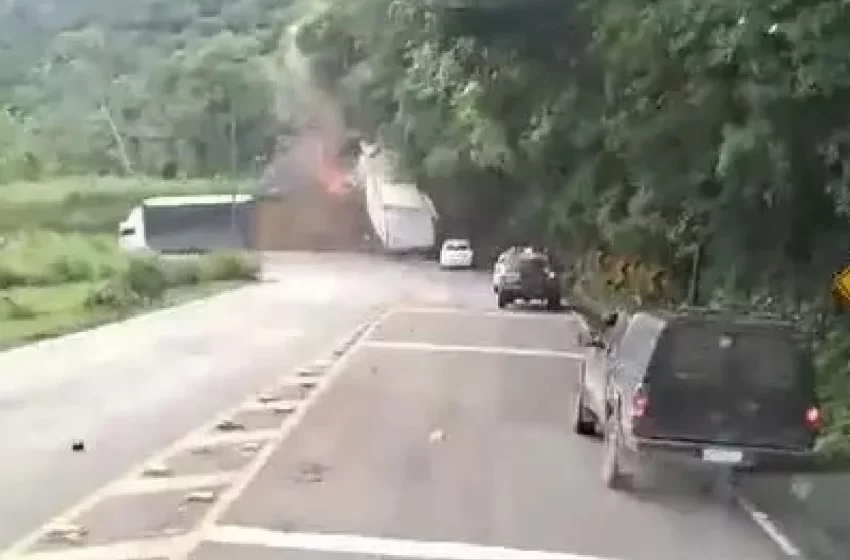  Ácido sulfônico contamina rio em SC após vazamento em acidente