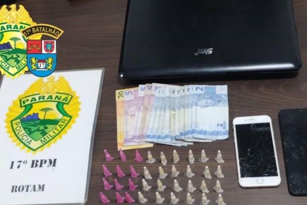  PM prende dois homens com drogas na BR-116 em Fazenda Rio Grande