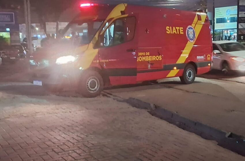  Motociclista fica ferido em colisão com carro em Fazenda Rio Grande