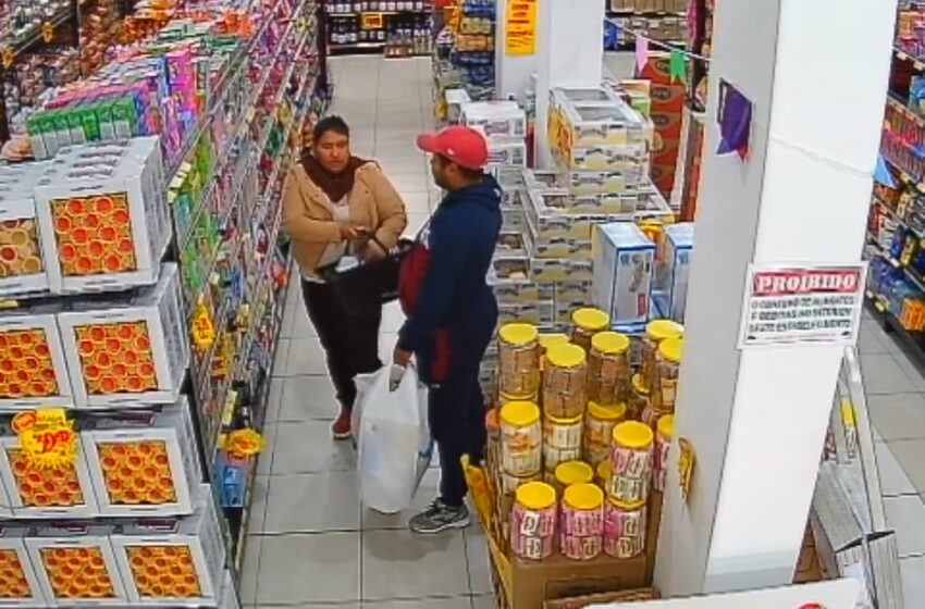  Casal é flagrado furtando produtos em loja de alimentos em FRG