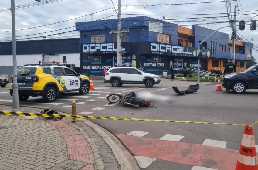  Motociclista conhecido na região morre em acidente na Avenida Manoel Ribas