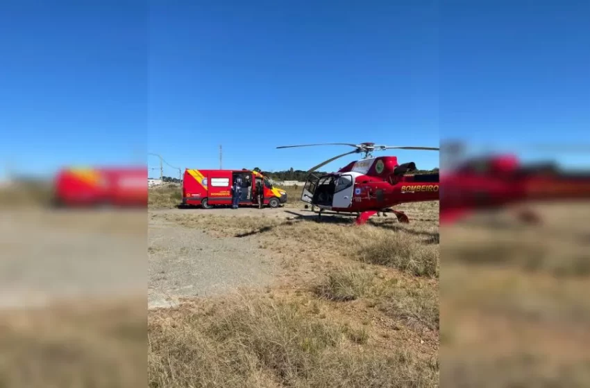  Jovem de 18 anos sofre múltiplas fraturas após cair de altura de 10 metros em Fazenda Rio Grande