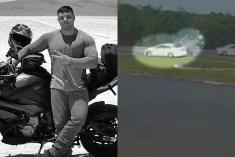  Vídeo flagra acidente de moto que matou policial militar
