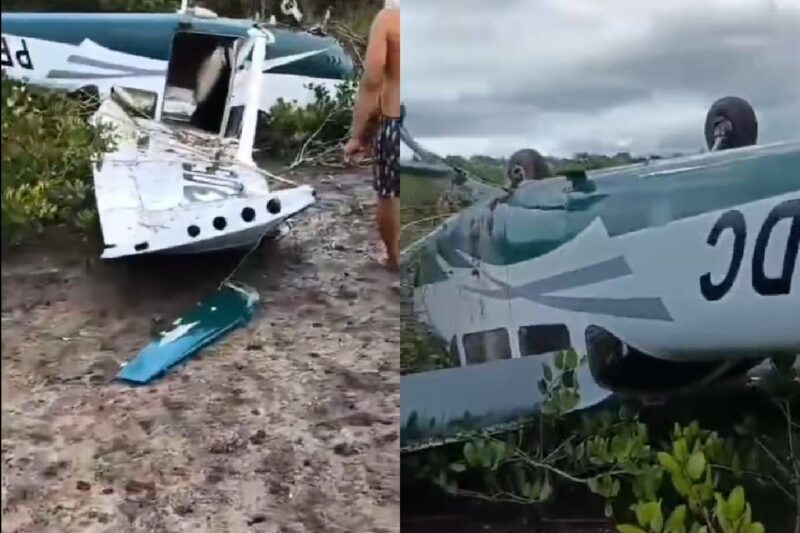 Avião cai em ilha do Paraná e mobiliza Corpo de Bombeiros