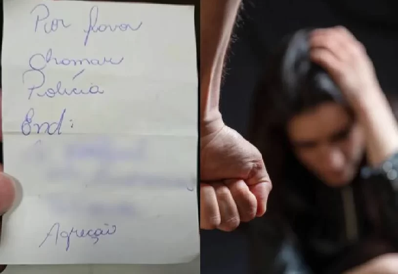  Mulher deixa bilhete em posto pedindo socorro e denunciando agressão