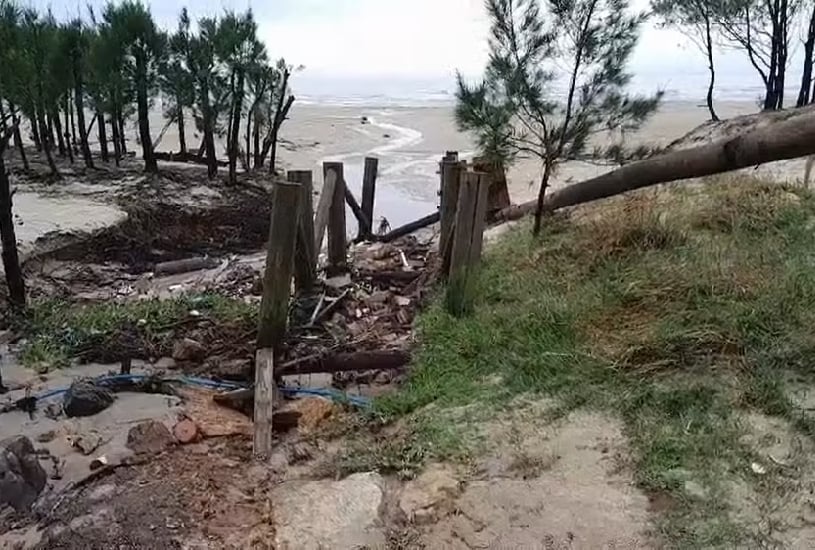  Tsunami meteorológico em Santa Catarina derruba árvores e atinge casas