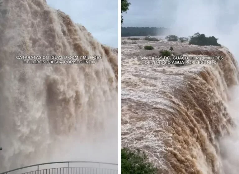  Vazão das Cataratas do Iguaçu chega a 7,7 milhões de litros por segundo