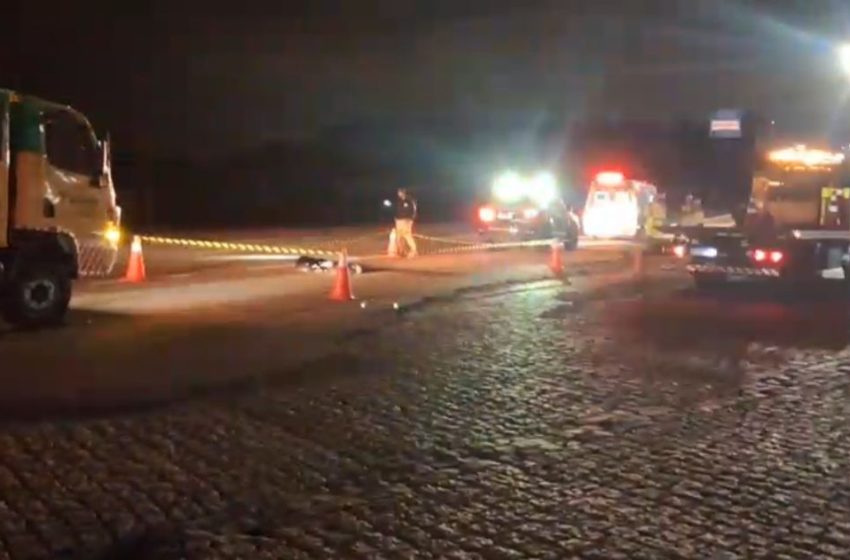  Pedestre morre após ser atropelado na BR-116, em Mandirituba