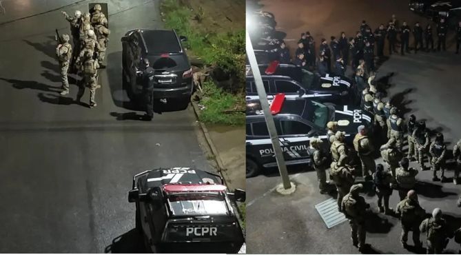  Megaoperação da Polícia Civil mira facção criminosa com mandados em Fazenda Rio Grande e outros estados
