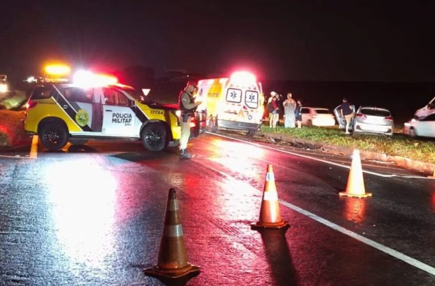  Acidente entre três carros deixa seis pessoas feridas na PR-317