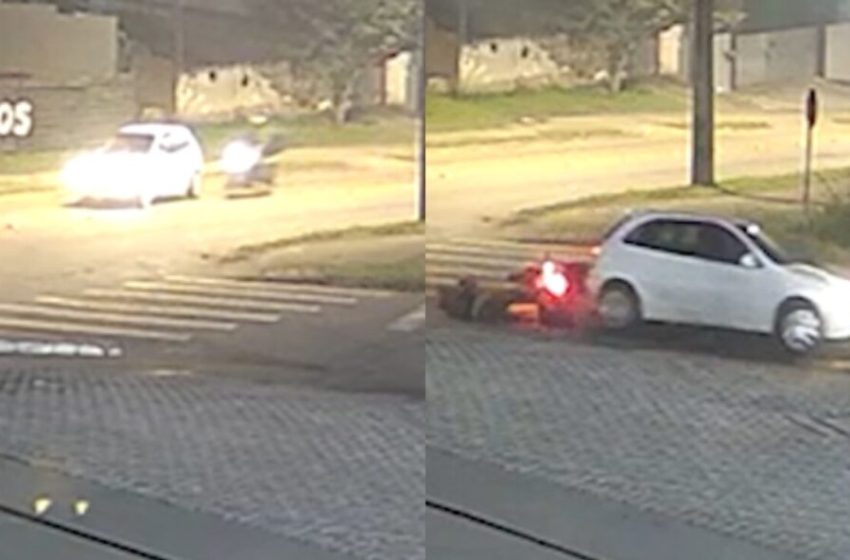  Motorista atropela motociclista, foge sem prestar socorro e vítima segue em estado grave em Fazenda Rio Grande