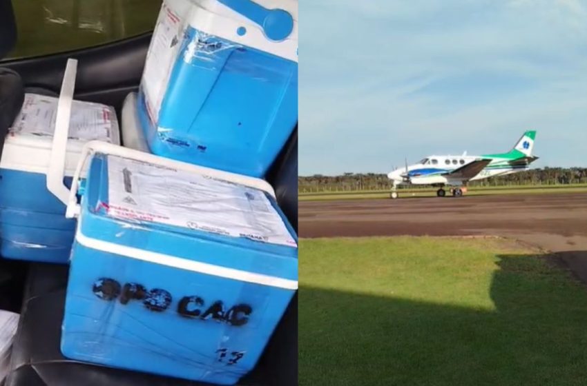  Operação com escolta e avião transporta nove órgãos de Toledo para Curitiba e Cascavel
