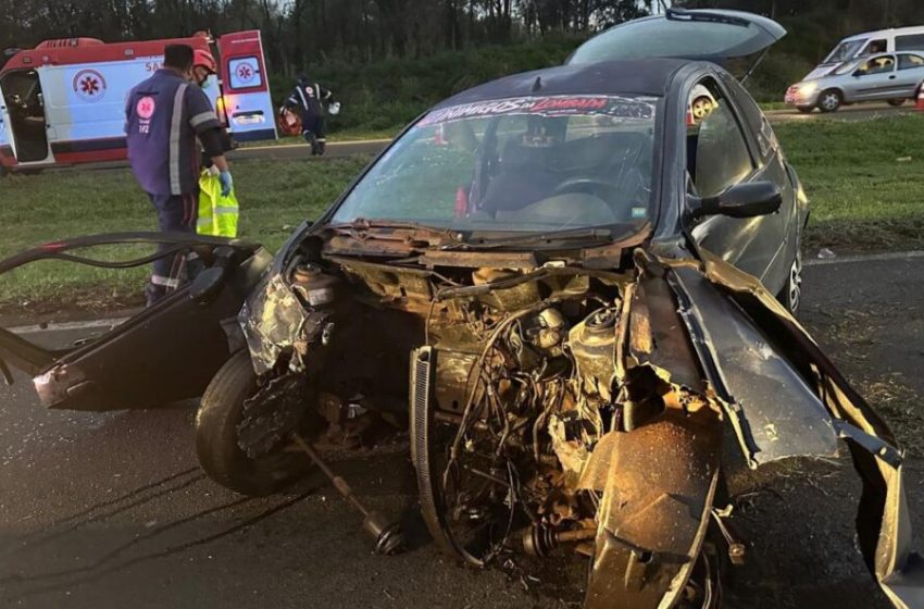  Motorista sem CNH e com sinais de embriaguez invade pista e bate de frente com ônibus na BR-369